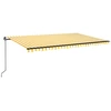 Image de vidaXL Store manuel rétractable avec LED 500x350 cm jaune & blanc
