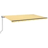 Image de vidaXL Store automatique rétractable 500x350 cm jaune et blanc