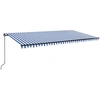 Image de vidaXL Store manuel rétractable 600x350 cm bleu et blanc