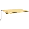 Image de vidaXL Store manuel rétractable 600x350 cm jaune et blanc