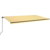 Image de vidaXL Store manuel rétractable avec LED 600x350 cm jaune & blanc