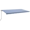 Image de vidaXL Store automatique rétractable 600x350 cm bleu et blanc