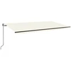 Image de vidaXL Store automatique rétractable 600x350 cm Crème