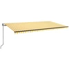 Image de vidaXL Store automatique rétractable 600x350 cm jaune et blanc