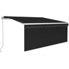 Image de vidaXL Marquise manuellement rétractable avec store & LED 3x2,5m Anthracite