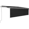 Image de vidaXL Store automatique rétractable avec volant 4x3 m Anthracite