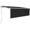 Image de vidaXL Store automatique rétractable avec volant 4,5x3 m Anthracite