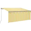 Image de vidaXL Store manuel rétractable avec enrouleur 3,5x2,5 m jaune & blanc