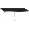 Image de vidaXL Store sur pied Manuel rétractable 600x300 cm Anthracite