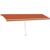 Image de vidaXL Store sur pied Manuel rétractable 600x300 cm Orange Marron