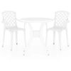 Image de vidaXL Ensemble Bistro 3 pièces fonte d'aluminium blanc