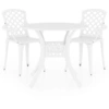 Image de vidaXL Ensemble Bistro 3 pièces fonte d'aluminium blanc