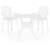 Image de vidaXL Ensemble Bistro 3 pièces fonte d'aluminium blanc