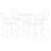 Image de set bistrot 5 pièces fonte d'aluminium blanc