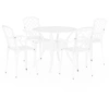 Image de set bistrot 5 pièces fonte d'aluminium blanc