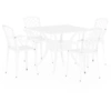 Image de set bistrot 5 pièces fonte d'aluminium blanc