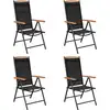 Image de vidaXL Ensemble de jardin 5 pièces aluminium noir