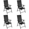 Image de vidaXL Ensemble de jardin 5 pièces aluminium noir