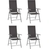 Image de salon de jardin 5 pièces Aluminium Argenté et Noir