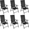 Image de salon de jardin 7 pièces aluminium noir