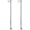 Image de vidaXL Douche de jardin avec plaque de sol grise 220 cm acier inoxydable