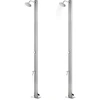 Image de vidaXL Douche de jardin avec plaque de base brune 220 cm acier inoxydable