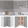 Image de Armoire suspendue d'angle gris béton 57x57x60 cm Matériau dérivé du bois