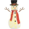 Image de vidaXL Bonhomme de neige LED Figure de Noël de luxe en tissu 60 cm