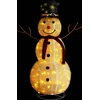 Image de Bonhomme de neige LED Personnage de Noël Tissu de luxe 120 cm