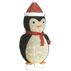 Image de vidaXL Décoration de Noël Figure de pingouin LED Tissu de luxe 180 cm