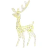 Image de vidaXL Renne LED acrylique Décoration de Noël 140 LED 120 cm Blanc chaud