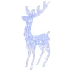 Image de vidaXL LED Renne XXL Acrylique Décoration de Noël 250 LED 180 cm Bleu