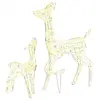 Image de Famille de rennes LED Décoration de Noël Acrylique 160 LED Blanc chaud