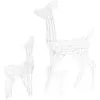 Image de vidaXL Famille de rennes LED Décoration de Noël Acrylique 160 LED Blanc froid
