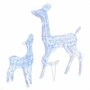 Image de vidaXL Famille de rennes LED Décoration de Noël Acrylique 160 LED Bleu