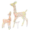 Image de vidaXL Famille de rennes LED Décoration de Noël Acrylique 160 LED Multicolore