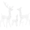 Image de Famille de rennes LED Décoration de Noël Acrylique 300 LED Blanc chaud