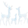 Image de vidaXL Famille de rennes LED Décoration de Noël Acrylique 300 LED Blanc froid
