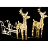 Image de vidaXL Rennes & traîneau Décoration de Noël 160 LEDs 130 cm Acrylique