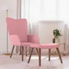 Image de vidaXL Fauteuil relax avec pouf rose velours