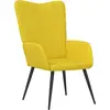 Image de vidaXL Fauteuil relax jaune moutarde velours