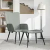 Image de vidaXL Fauteuil relax avec pouf gris clair velours