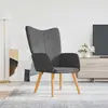 Image de vidaXL Fauteuil relax gris foncé Tissu