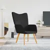 Image de vidaXL Fauteuil relax noir tissu