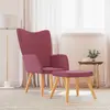 Image de vidaXL Fauteuil relax avec pouf vin rouge Tissu