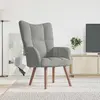 Image de vidaXL Fauteuil relax gris clair velours