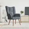 Image de vidaXL Fauteuil relax gris foncé velours