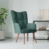 Image de vidaXL Fauteuil relax vert foncé velours