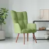 Image de vidaXL Fauteuil relax vert clair velours