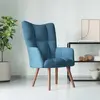 Image de vidaXL Fauteuil relax bleu velours